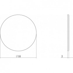 Intersteel Rozet blind rond zelfklevend mat zwart