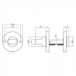 Intersteel Rozet Ø49x7mm toilet-/badkamersluiting nikkel mat