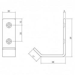 Intersteel Jashaak gebogen zwart