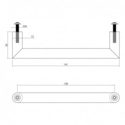 Intersteel Meubelgreep 141 mm zwart