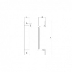 Intersteel Handgreep 110mm aluminium F1