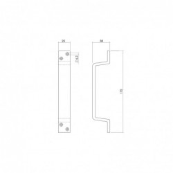 Intersteel Handgreep 170mm aluminium F1