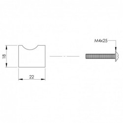 Intersteel Meubelknop vingergrip Ø18 mm zwart