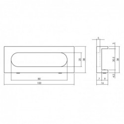Intersteel Schuifdeurkom voor DIY-schuifdeur Cubo 100x35 mm zwart