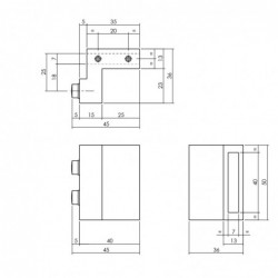 Intersteel Set van 2 stoppers tbv schuifdeursysteem