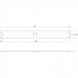 Intersteel Tussenrail 45 cm rvs geborsteld