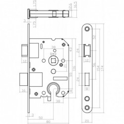 Intersteel Woningbouw cilinder dag- en nachtslot wit 55 mm