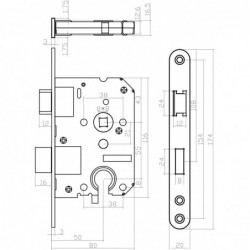 Intersteel Woningbouw cilinder dag- en nachtslot 55 mm rvs geborsteld