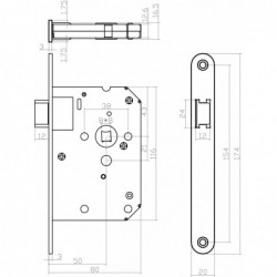 Intersteel Woningbouw loopslot rvs geborsteld