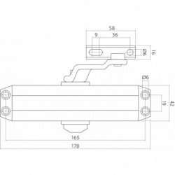 Intersteel Deurdranger DR 122 - EN 2-4 - Inclusief Schaararm