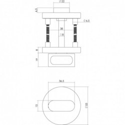 Intersteel Deurbeslag set wc-slot 63/8mm rvs + deurkruk Hoek 90Â° rvs + wc-sluiting