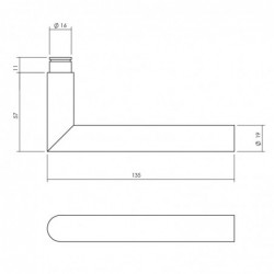 Intersteel Kruk-espagnolet rechts Hoek 90Â° met stangenset 2 X 1245 mm zwart