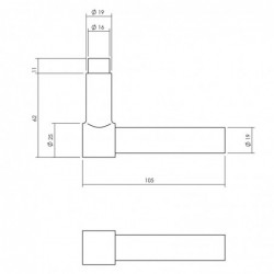 Intersteel Kruk-espagnolet links L-recht met stangenset 2 X 1245 mm zwart