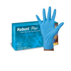 Aurelia Robust Plus Handschoenen Nitril Poedervrij - Maat M - Doos 100 Stuks - Blauw