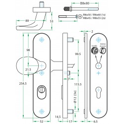 Artitec knop/kruk RVS veiligheidsbeslag kerntrek pc72 SKG***