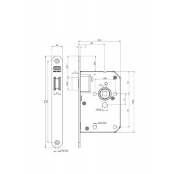 Nemef Loopslot Magneet 1255/73 - DM 50 - 174x20mm - D1/2/3/4