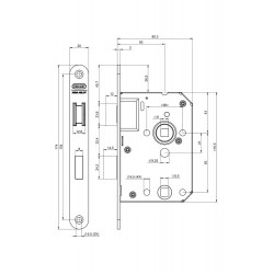 Nemef WC-Slot Magneet 1264/73 - DM 50 - WC 63 - 174x20mm