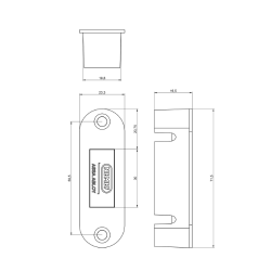 Nemef Sluitkom met Sluitplaat voor Magneetslot Loop 1255 - Zwart