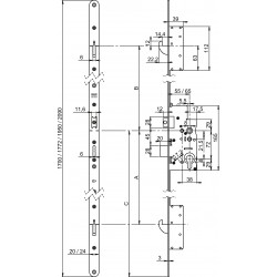 Nemef Meerpuntssluiting 5040 (6220) - Cilinderbediend - DM 55 - PC 72 - 1772mm - D1/2/3/4 - SKG ***