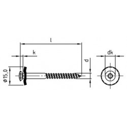 Gevelplaatschroef met ring 4,5x30mm - RVS A2 - TX20