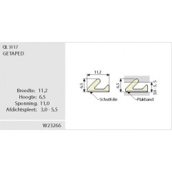 Q-Lon Tochtprofiel 3117 - Zwart - Zelfklevend - 25 Meter