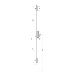 S2 Meerpuntssluiting C600-55U - Cilinderbediend - DM 55 - PC 92 - 1758mm - D1/2/3/4 - SKG***