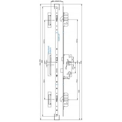 BUVA Meerpuntssluiting 7220R-AP4-179 - Anti-Paniek - DM 55 - PC 92 - 2090mm - D1/2/3/4 - SKG ***
