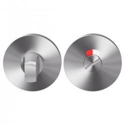 Toiletgarnituur 53x6.5mm stift 8mm met rood/ wit indicator - RVS geborsteld
