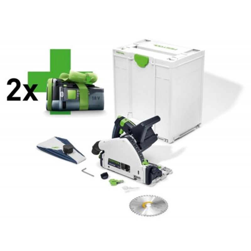 FESTOOL Accu Invalzaagmachine TSC55KEB BASIC - Met 2x18LI5,0 Accu's