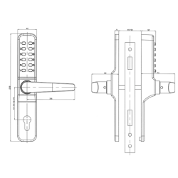 Mauer 5001 Codeslot maattekening