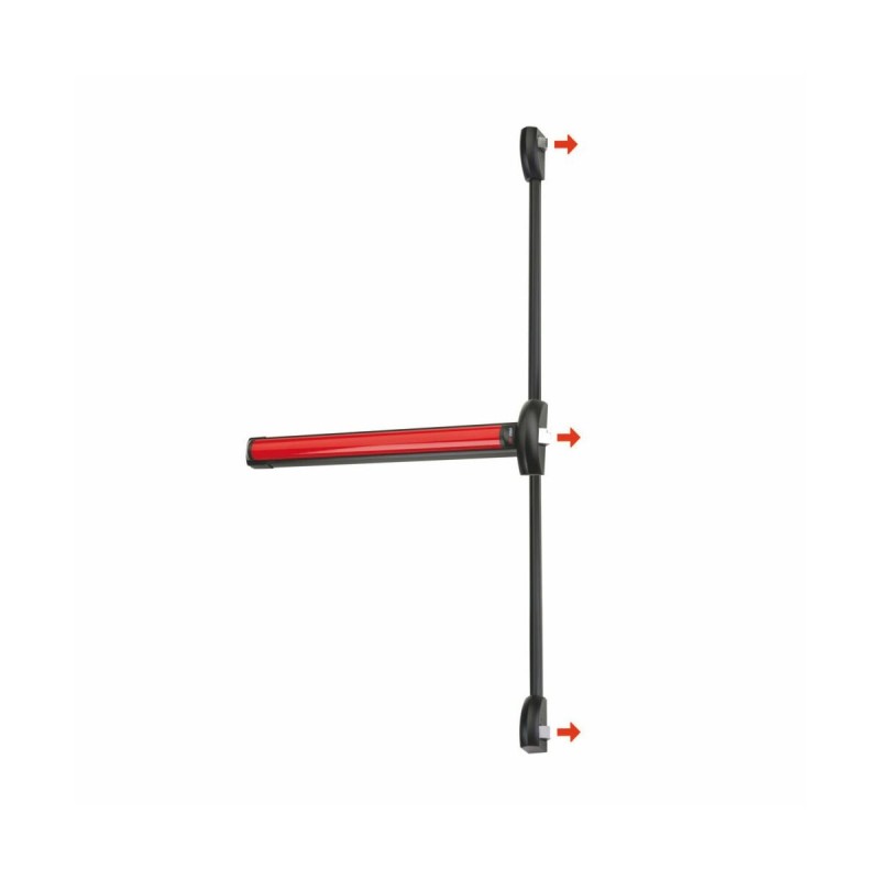 CISA FAST Touch paniekbalk compleet 3 zijdelingse sluitingen 1200mm CISA FAST Touch paniekbalk compleet 3 zijdelingse sluitingen 1200mm