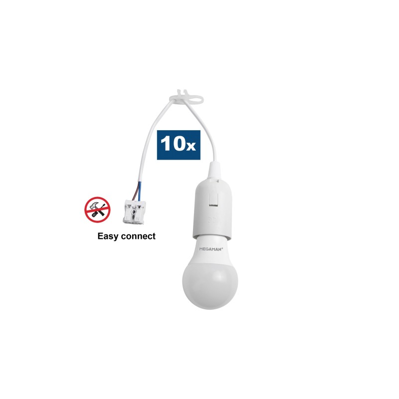 Verhuisfitting + Led Lamp - 8W - 4000K - 810 Lm - 10 Stuks Verhuisfitting + Led Lamp - 8W - 4000K - 810 Lm - 10 Stuks