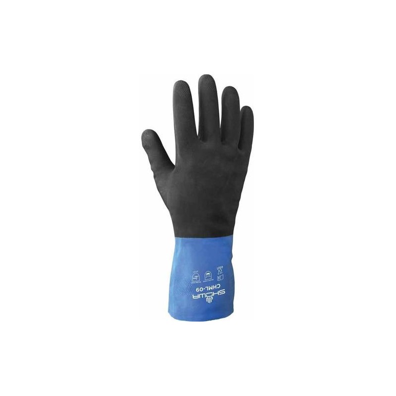 Showa Handschoen CHM Chem Master - Zwart/Blauw - Maat L Showa Handschoen CHM Chem Master - Zwart/Blauw - Maat L