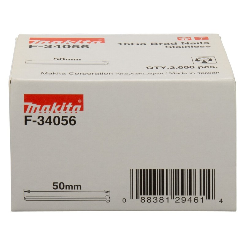 Makita Brad 50mm 1.3X1.6mm - RVS A2 - 2000 Stuks Makita Brad 50mm 1.3X1.6mm - RVS A2 - 2000 Stuks