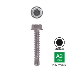 Zelfborende plaatschroef met zeskant kop RVS 4.2x32mm - 200 stuks