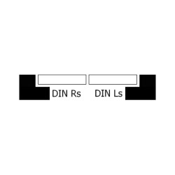 Alprokon Deurnaald met meerpuntssluiting 007 - Cilinderbediend - 2200mm - DIN RS - Deurdikte 40mm - SKG***