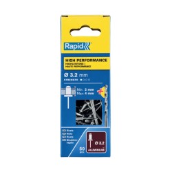 Rapid High Performance Blindklinknagels 3.2x8mm - Met Boor