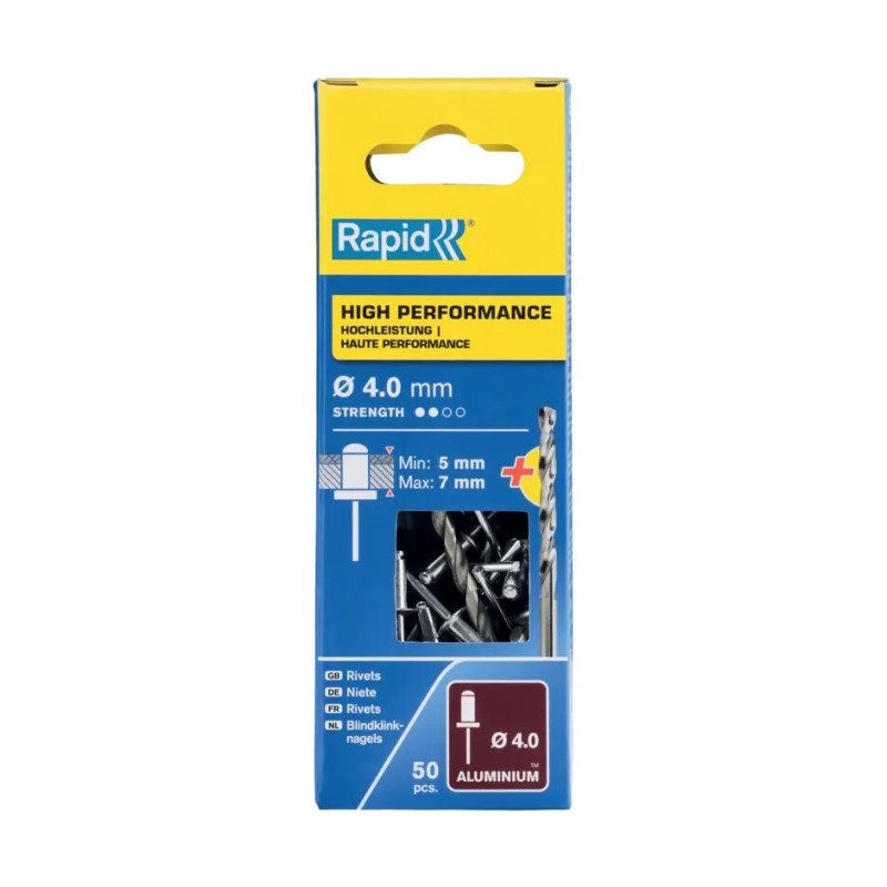 Rapid High Performance Blindklinknagels 4x10mm - Met Boor Rapid High Performance Blindklinknagels 4x10mm - Met Boor