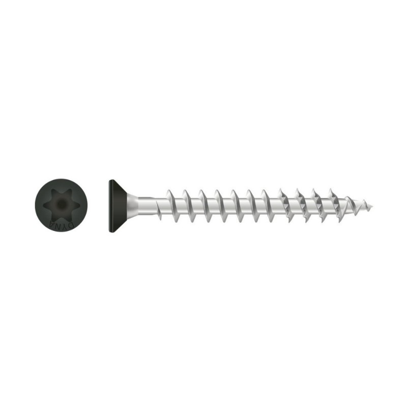 Dynaplus Beslagschroef - Platverzonkenkop - 4x40mm - Verzinkt - Tx20 - 200 Stuk