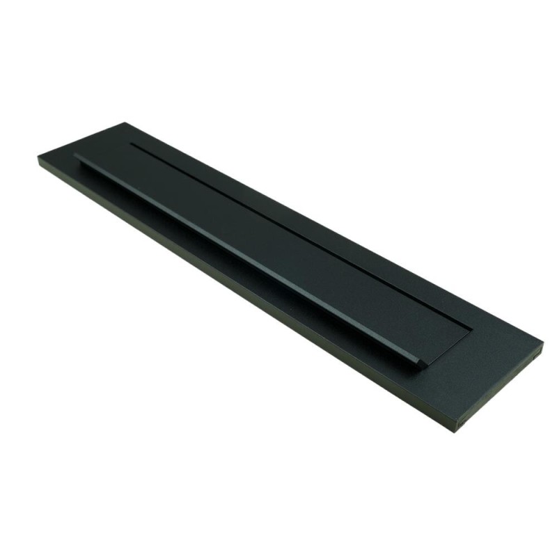 Ami Briefplaat Met Valklep - Deurdikte 38-42mm - Zwart