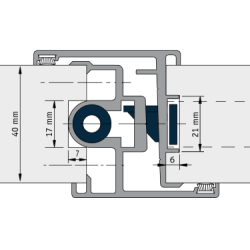 Alprokon Deurnaald met meerpuntssluiting P9B - Cilinderbediend - 2200mm - DIN LS - Deurdikte 40mm - SKG***