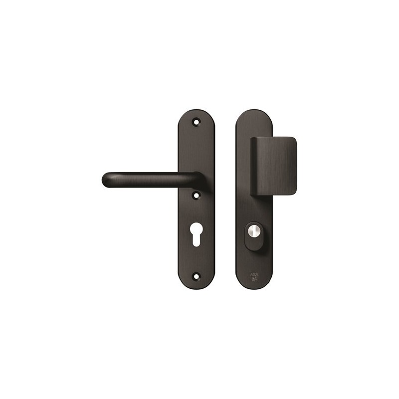 AXA Veiligheidsbeslag Oval Plus D-duwer+kruk U PC72 anti-kerntrek zwart