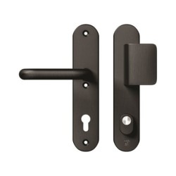 AXA Veiligheidsbeslag Oval Plus D-duwer+kruk U PC92 anti-kerntrek zwart