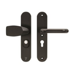 AXA Veiligheidsbeslag Oval Plus Wing-knop+kruk U PC55 anti-kerntrek zwart