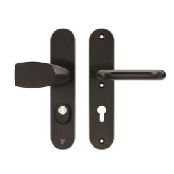 AXA Veiligheidsbeslag Oval Plus Wing-knop+kruk U PC72 anti-kerntrek zwart
