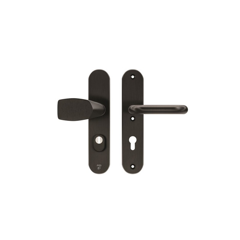 AXA Veiligheidsbeslag Oval Plus Wing-knop+kruk U PC72 anti-kerntrek zwart