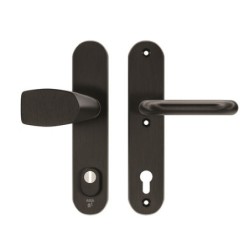 AXA Veiligheidsbeslag Oval Plus Wing-knop+kruk U PC92 anti-kerntrek zwart