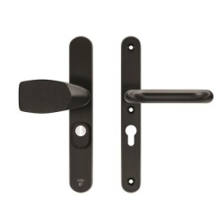 AXA Veiligheidsbeslag Oval Plus smal Wing-knop+kruk U PC55 anti-kerntrek zwart
