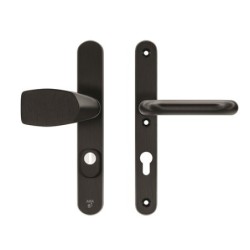 AXA Veiligheidsbeslag Oval Plus smal Wing-knop+kruk U PC72 anti-kerntrek zwart