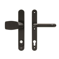 AXA Veiligheidsbeslag Oval Plus smal Wing-knop+kruk U PC92 anti-kerntrek zwart